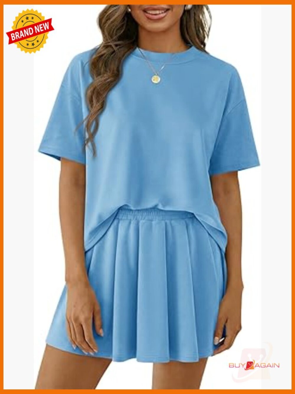 Womens 2 Piece Outfits Casual High Low Tops Pleated Shorts Sets Matching Lounge